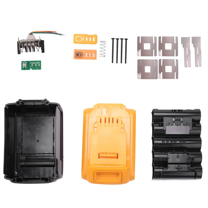 N10R DCB200 Li-Ion Battery Plastic Case PCB Charging Protection Circuit Board Shell for Dewalt 18V 20V DCB183 Li-Ion Battery