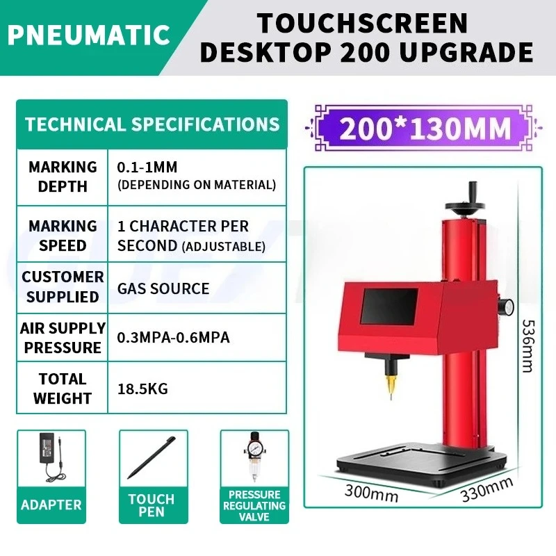 Pneumatic Metal Engraving Machine Desktop Coding Marking Machine For License Plate Nameplate Aluminum Plate