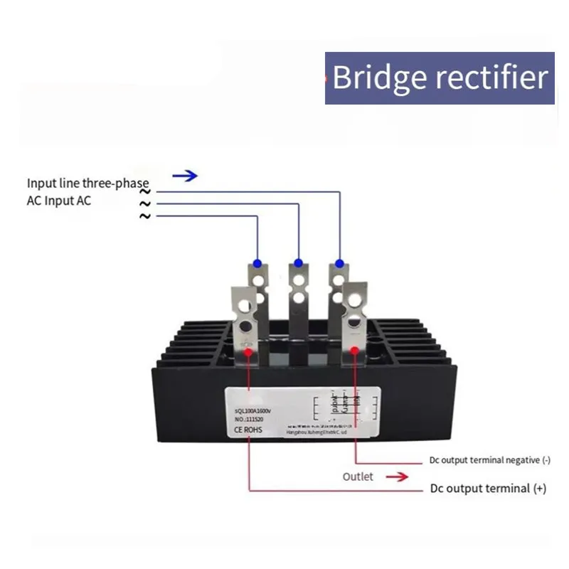 Single-phase bridge module QL100A 1600V  Three-phase bridge rectifier SQL100A 40A 60A 80A 100A 150A 1000V 1600V