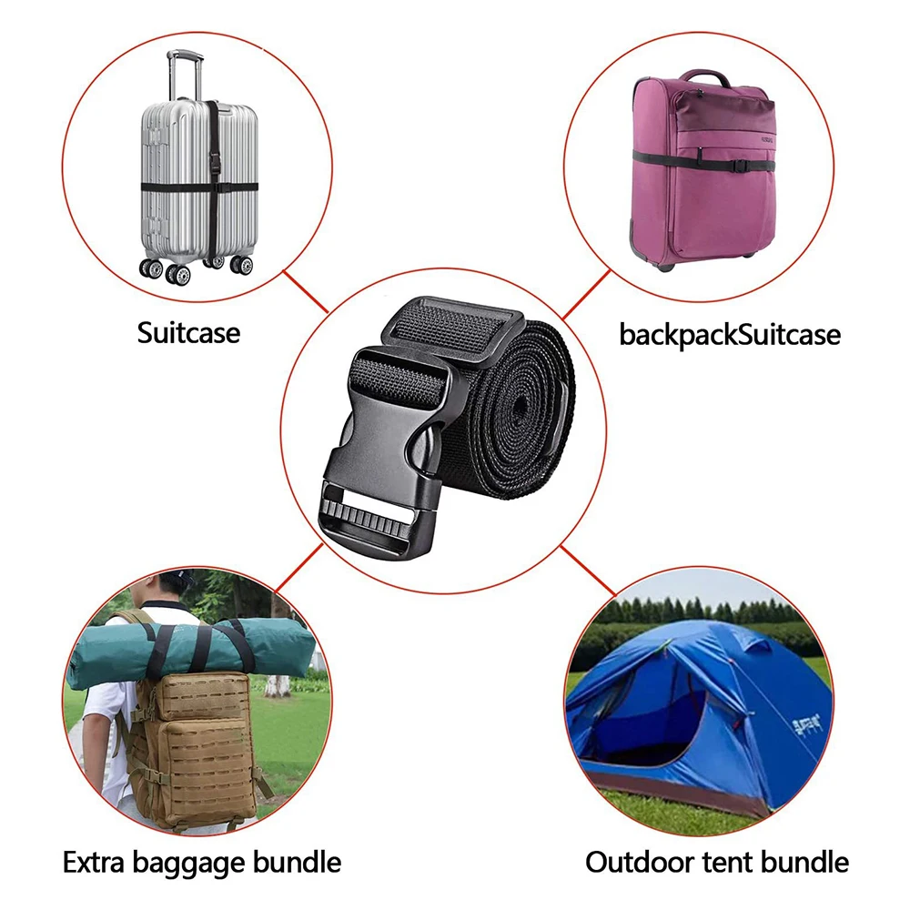 Sangles de bagage à dégagement rapide, étiquettes de valise, conception réglable pour les partenaires, sangle de sac