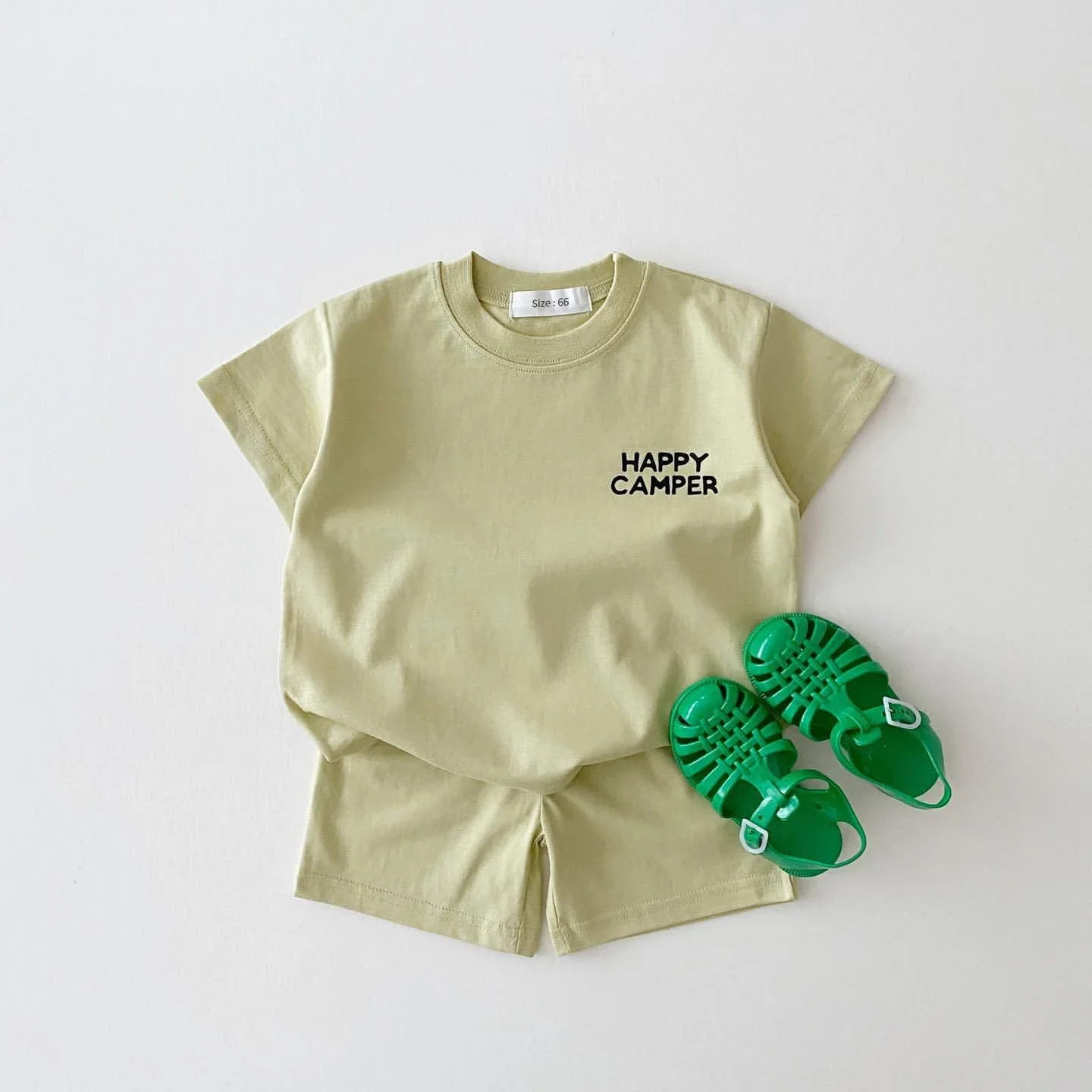 Korean Summer Baby Boy Camper T-shirt Tops + Cotton Shorts Sports Suit | Kids Bebe Girl Outfits