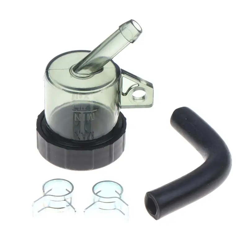 With Rubber Hose For Retro Disc Brake Master Cylinder Refit Universal Motorcycle Round Brake Fluid Reservoir Transparent Oil Cup
