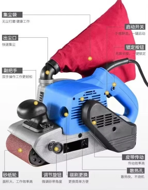Handheld Electric Floor Wood Grinder Track Wood Grinder