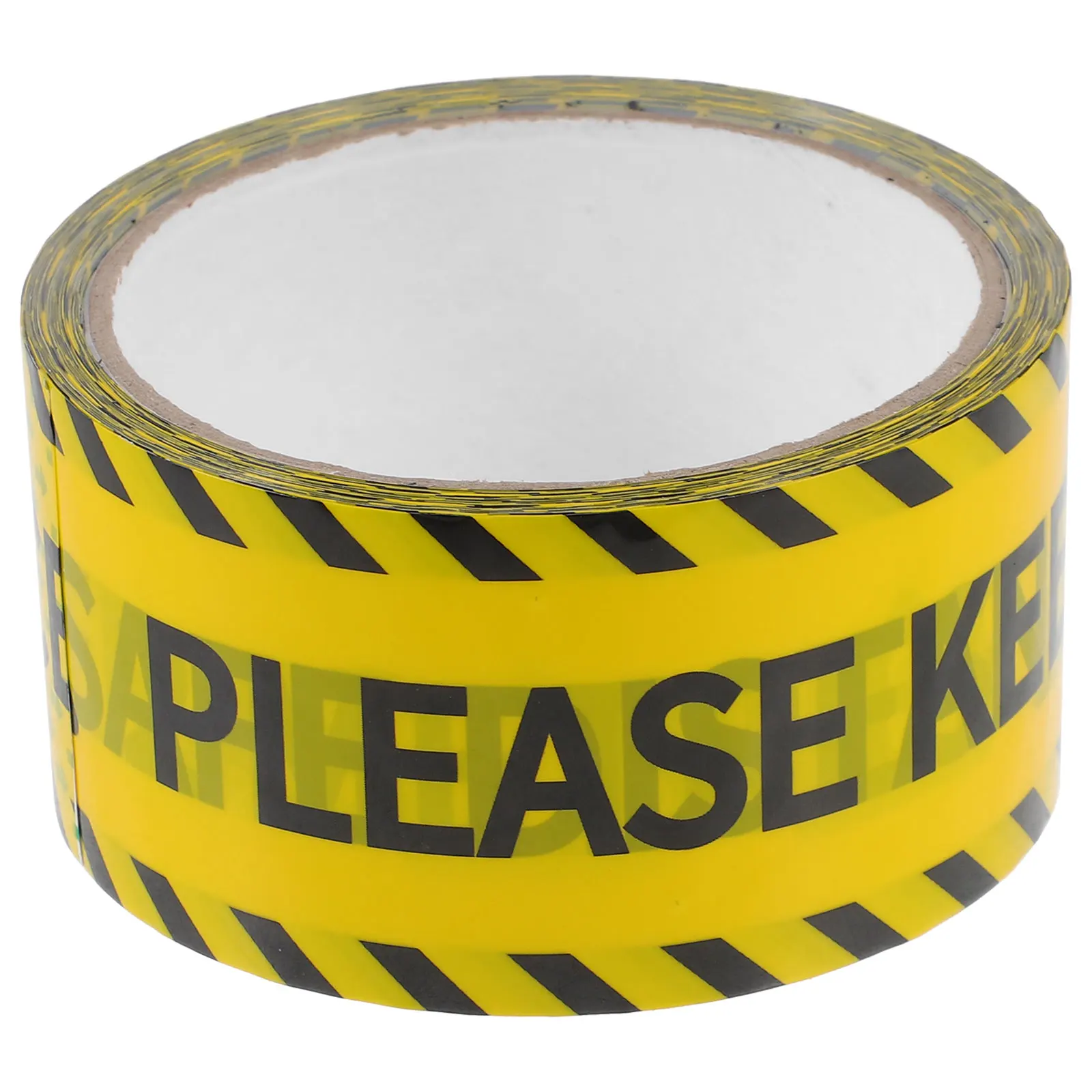 1 Roll Tape Adhesive Safety Sticker Keep Distance Safety Caution Tape Caution Decal 25 Meters Factory Bank Use