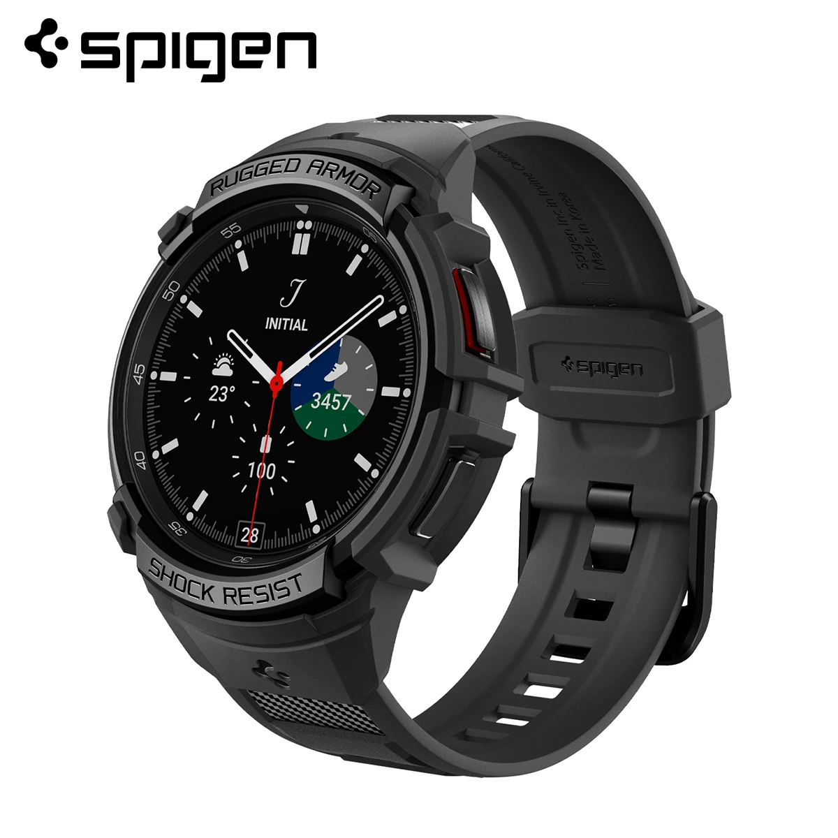 Spigen Rugged Armor Pro for Samsung Galaxy Watch 6 Classic (47mm/43mm) Case with Band