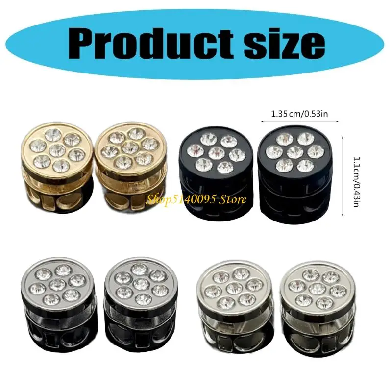 DXAE 10Pieces Metal Double Hole Cord Adjusters Fashion Cord Stopper for Pants