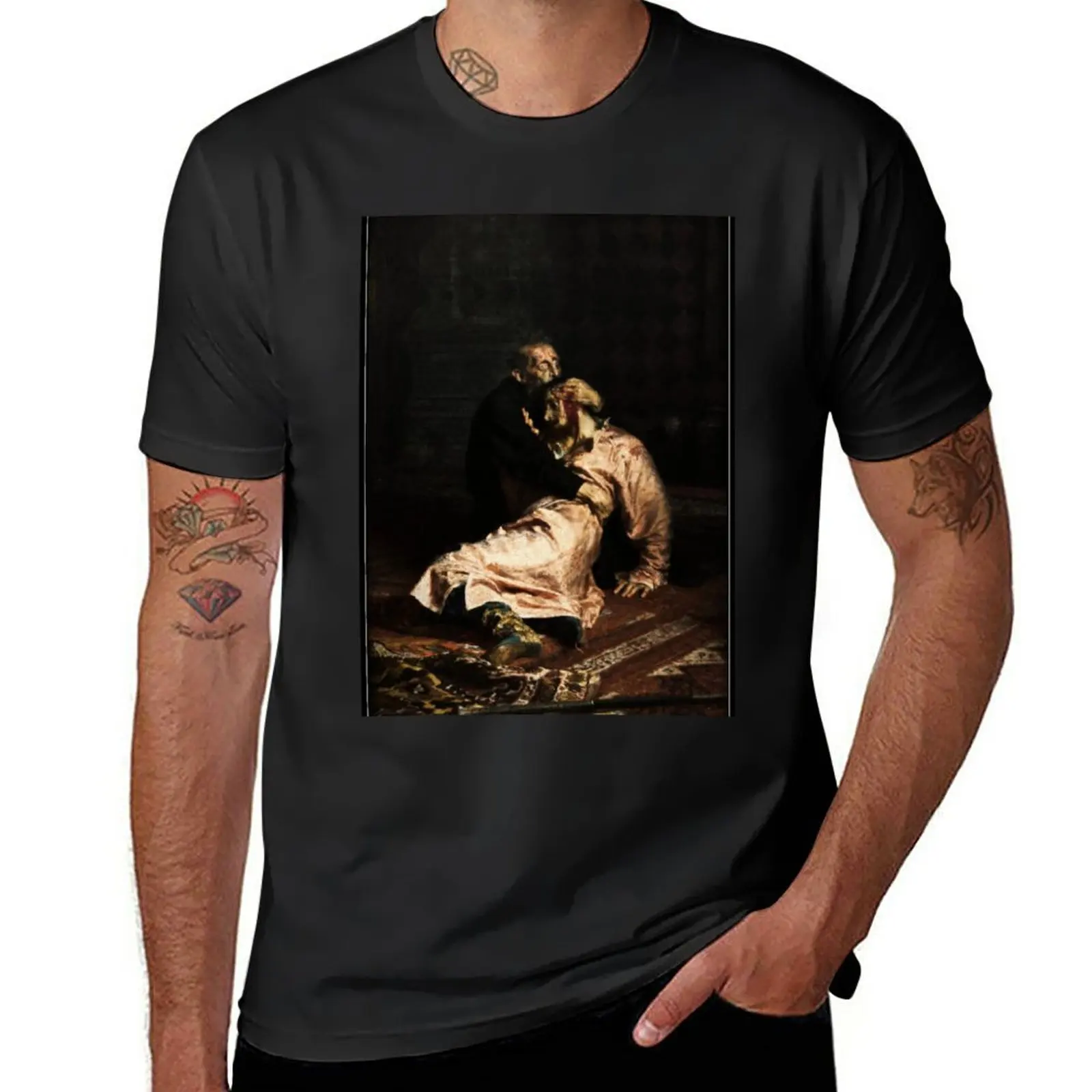 

New Ivan the Terrible and his son Ivan | Ilya Repin T-Shirt plain t-shirt anime clothes men graphic t shirts