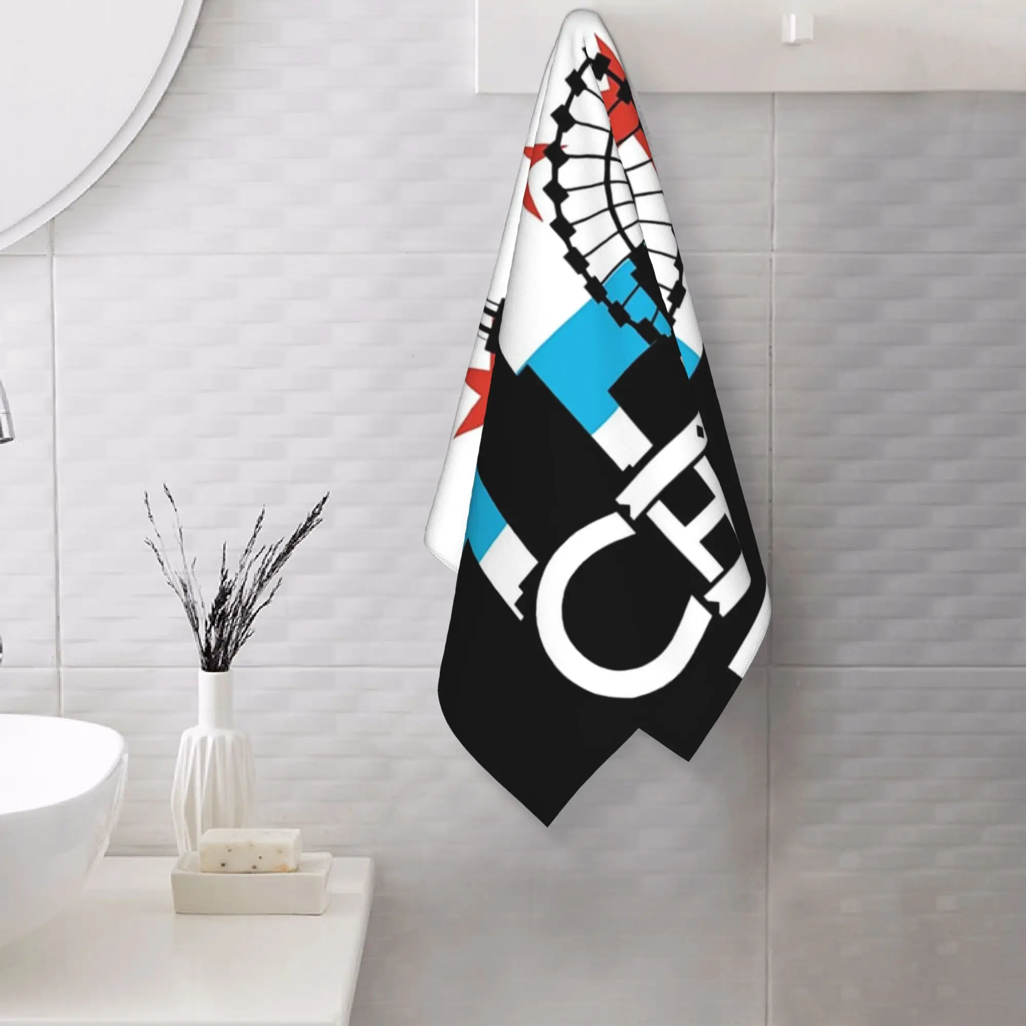 Custom Chicago Soft Face Towel Quick Dry Pool Bath Cotton Towels Absorbent