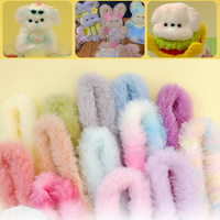 20mm Rabbit Plush Iron Wire Strip Stick Colorful Wool Twist Wire Sticks DIY Miniature Animal Pet Toys Handmade Accessories