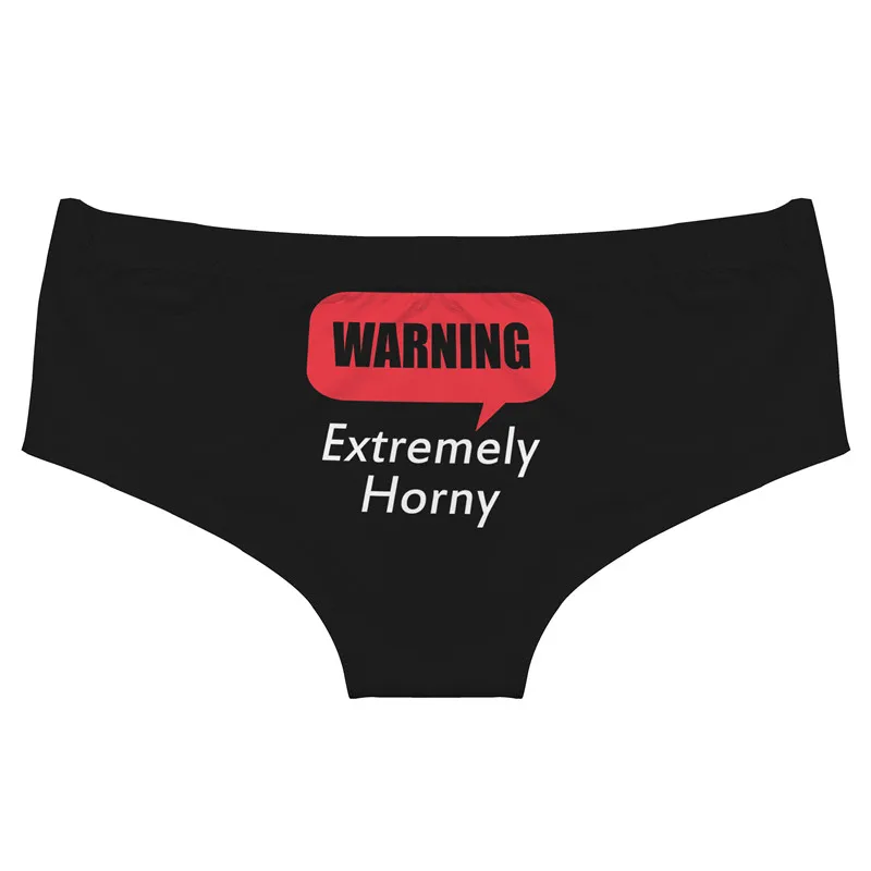 DeanFire WARNING Funny Print Super Soft Low Rise Women\'s Novelty Panties Underwear Sexy Briefs Thongs Gifts