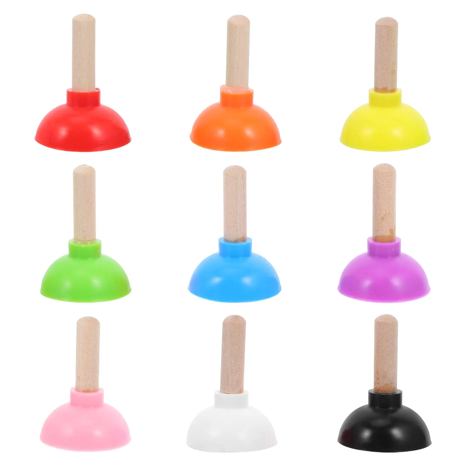 

9 Pcs Props Bathroom Prank Toy Accessories Magician Plunger Decorative Plastic Dollhouse Toilet