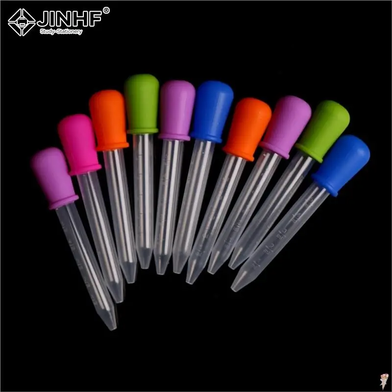 5ML 2ML Clear Silicone Plastic Baby Medicine Dropper Spoon Pipette Liquid Food Dropper Burette  12cm*2cm Random Color