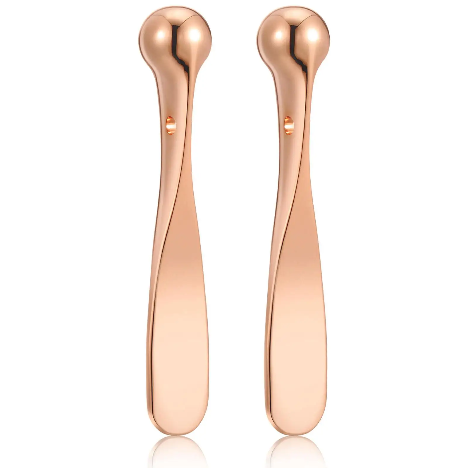 

2 Pcs Eye Massager Wand Cream Spoon Facial Tool Spatula Skin Care Stick Dual Purpose