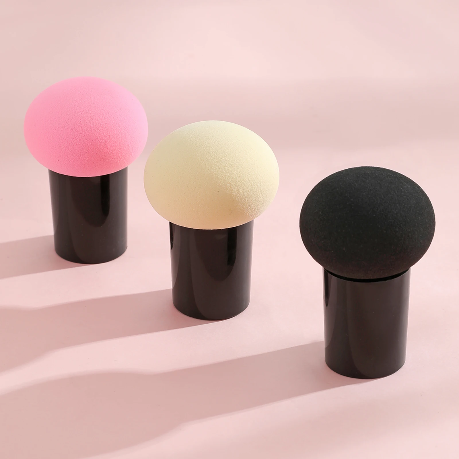 1pc Professional Mushroom Head Makeup Sponges Handle Cosmetic Powder Puffs Foundation Makeup Tools Beauty Accessories for Girl