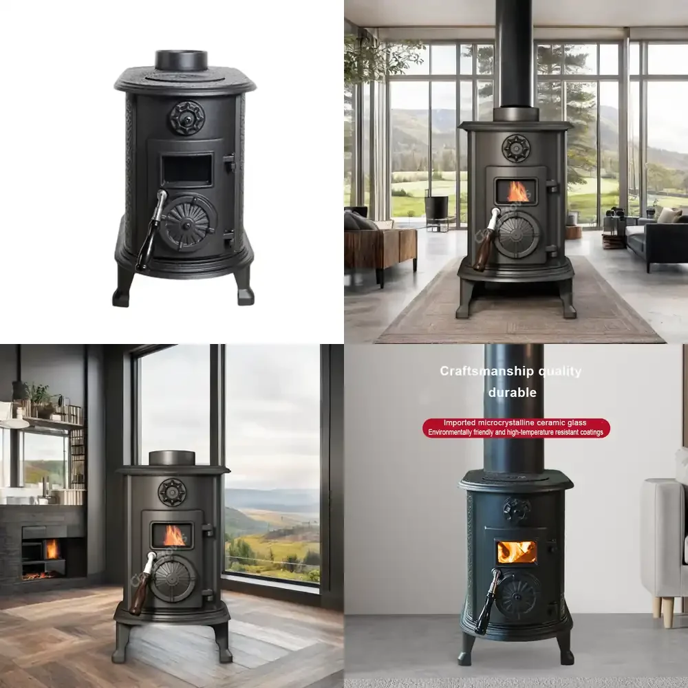 2026 Hot Sale  Cast Iron Wood Burning Stove for Smoke Free Wood Burning Stove for Home Heating Portable Wood Stove for Indoor