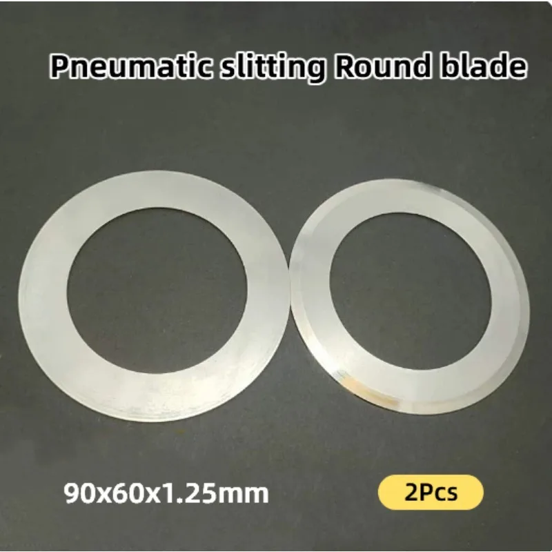 2pcs 9Crsi SKD-11 HSS Stee Pneumatic Slitting Knife90x60x1.25mm Slitter Circle Cutting Knife Rest Slitting Machine Cutting Tools