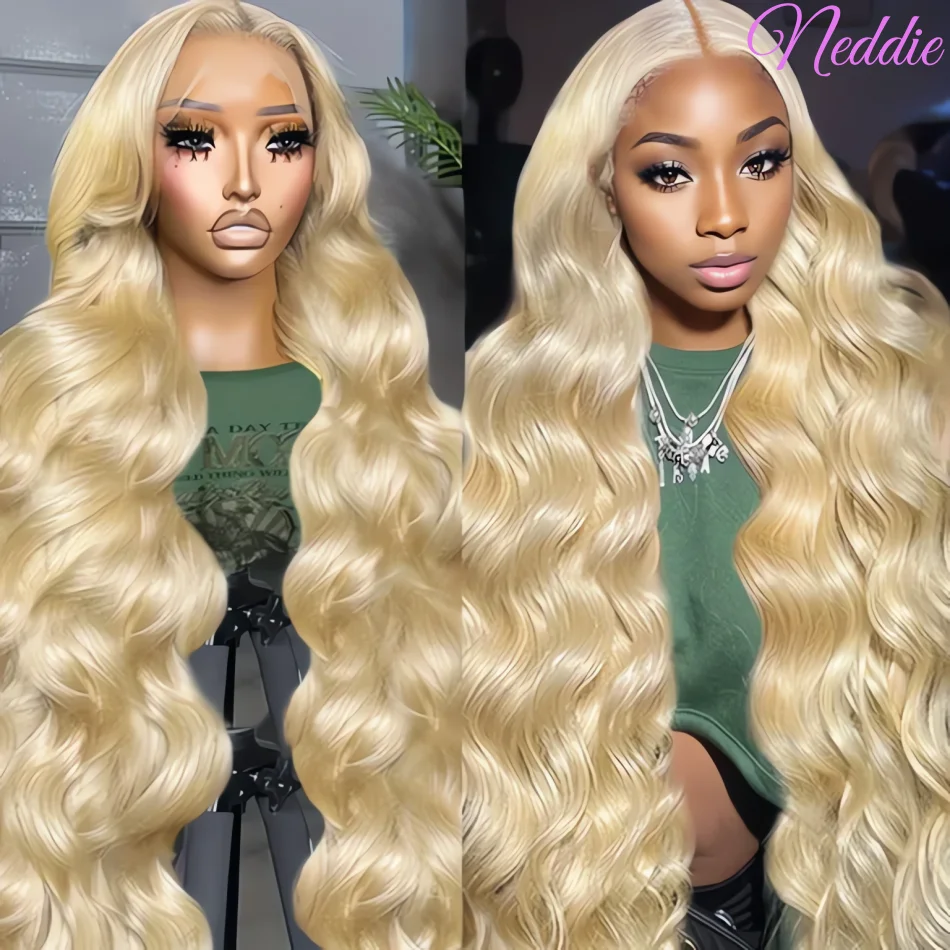 13x6 HD Lace Frontal Wig Honey Blonde 613 Body Wave Human Hair For Women 30 40 Inch Colored Cheap Wigs On Sale Clearance Full