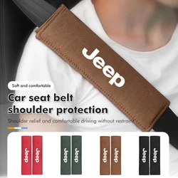 Soft Hairy Car Seat Belt Cushion Cover Shoulder Pad Protection For Jeep Wrangler-JK JL Cherokee Patriot Liberty Commander