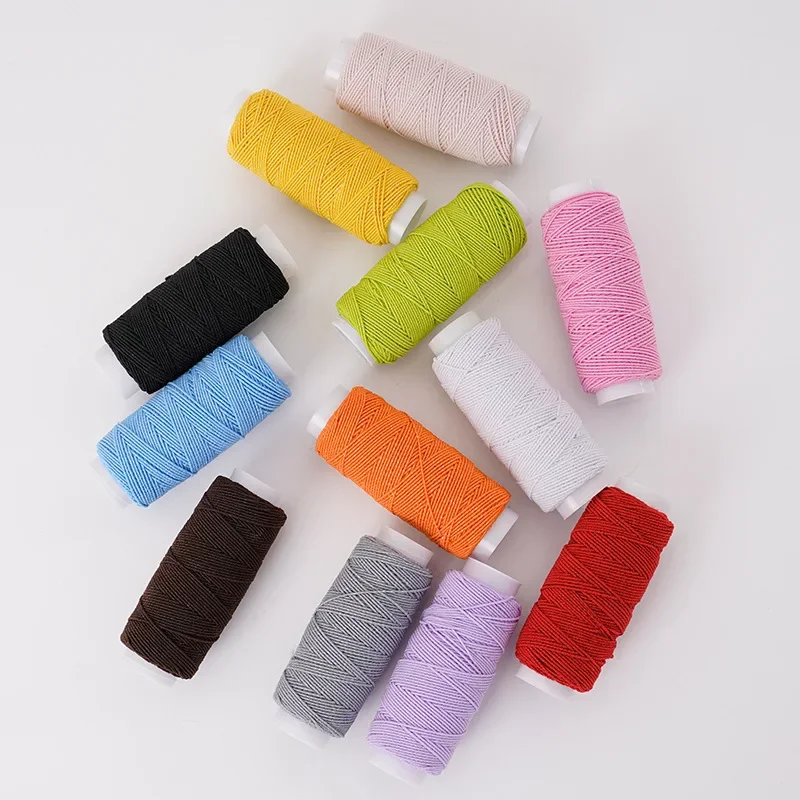 

12 Color Set High Elasticity Fine Rubber String 0.6mm for Sewing Machine Bottom Line Elastic Rope Colorful Very Fine Thread