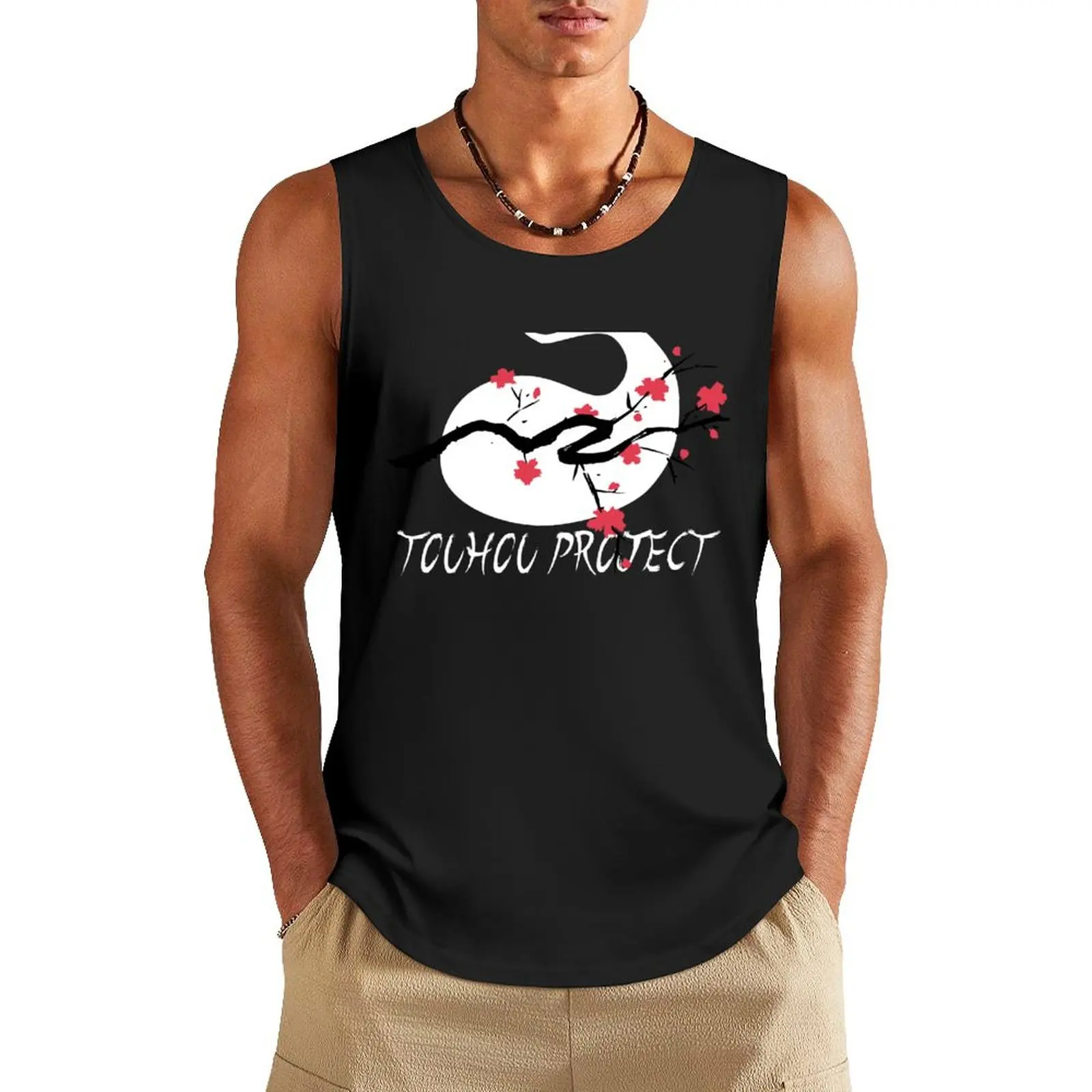 Touhou Project - Perfect Cherry Blossom - Youmu Tank Top Sleeveless T-shirt t-shirts for Men's gym