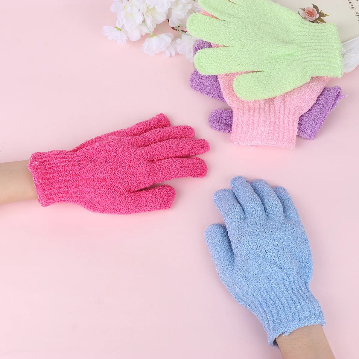 

30 Pcs Exfoliating and Scrubbing Gloves Bathing Scrubbers Body Wash Mitts Double Sided