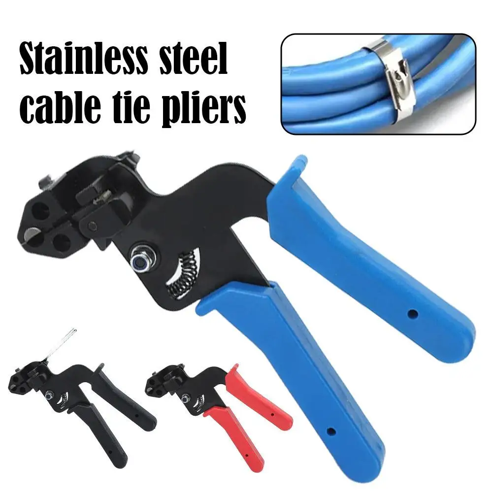 

Stainless Steel Cable Tie Gun Automatic Cutting Plier Fastening Tensioning Tool for Self-Locking Metal Straps Hand Tool