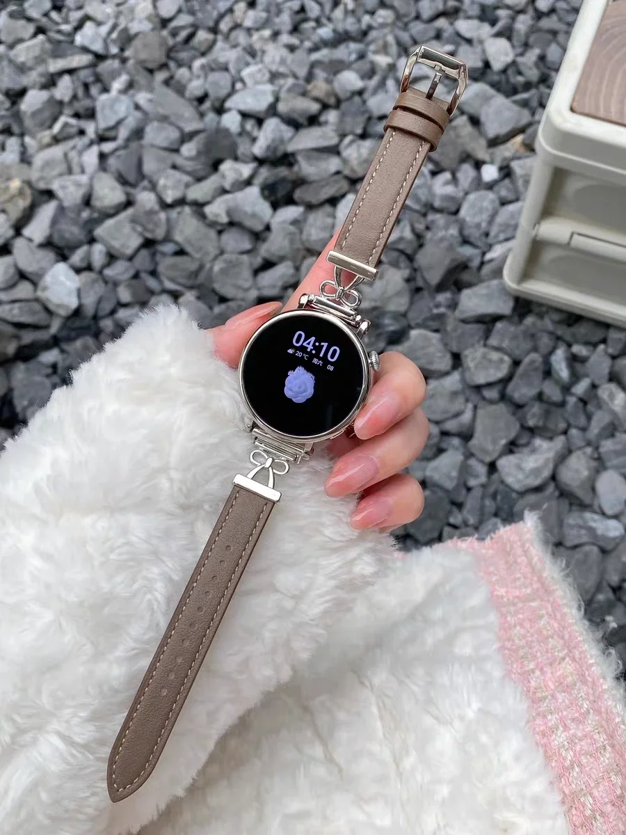 ممتاز جودة عالية حزام حلقة جلدية ربط الفرقة لساعة سامسونج جالاكسي 7 FE 5 برو 4 6 الكلاسيكية 44 مللي متر 40 مللي متر سوار كوريا