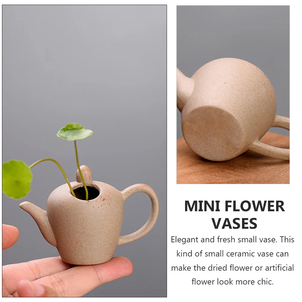 

6Pcs Small Vases Set Stylish Pot Shaped Ceramic Floral Art Vases Modern Indoor Decoration for Living Room Bedroom Desk Ornament