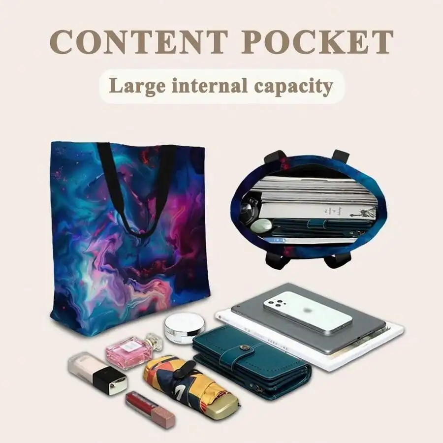 

Nebula Galaxy Tote Bag For Adults - Abstract Space Print - Large Capacity Casual Shoulder Bag