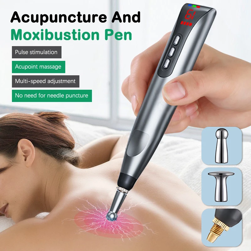 Electronic Acupuncture Pen Point Pen Meridian Energy Meridian Pens Massage Pen Acupuncture Therapy Health CarePain Relief Laser.