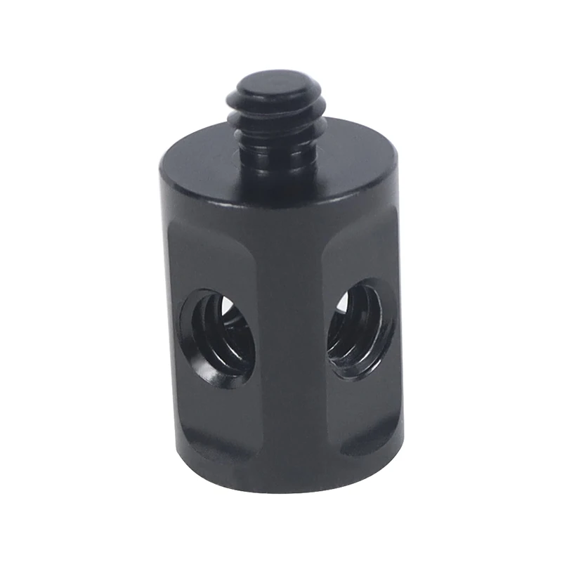 Adaptador de conexión de tornillo doble 1/4, montaje para plataforma de hombro DLSR, sistema de enfoque de seguimiento, conector de poste de varilla de tubo, soporte de luz para micrófono