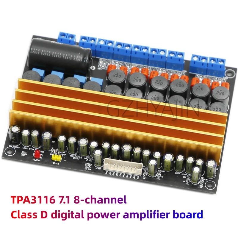 

8-канальная плата цифрового усилителя мощности класса D TPA3116 7,1