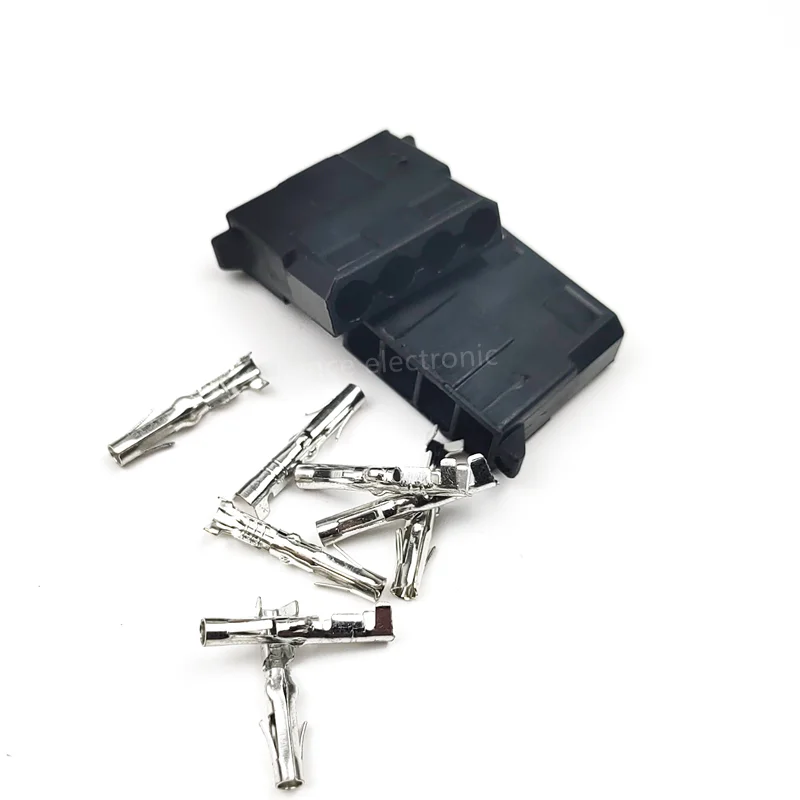 5sets Black Pitch 5.08mm Large 4 Pin Computer ATX IDE Power Connector Big 4P Housing + Terminals for Computer ATX EPS Power