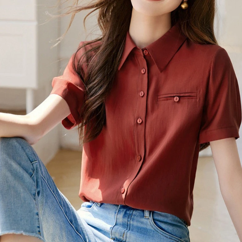 

summer women short sleeve shirts