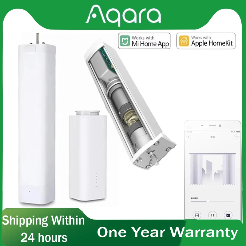 

Двигатель для штор Aqara с контроллером для штор A1 B1 Zigbee Wi-Fi, автоматический пульт дистанционного управления для штор для умного дома MiHome