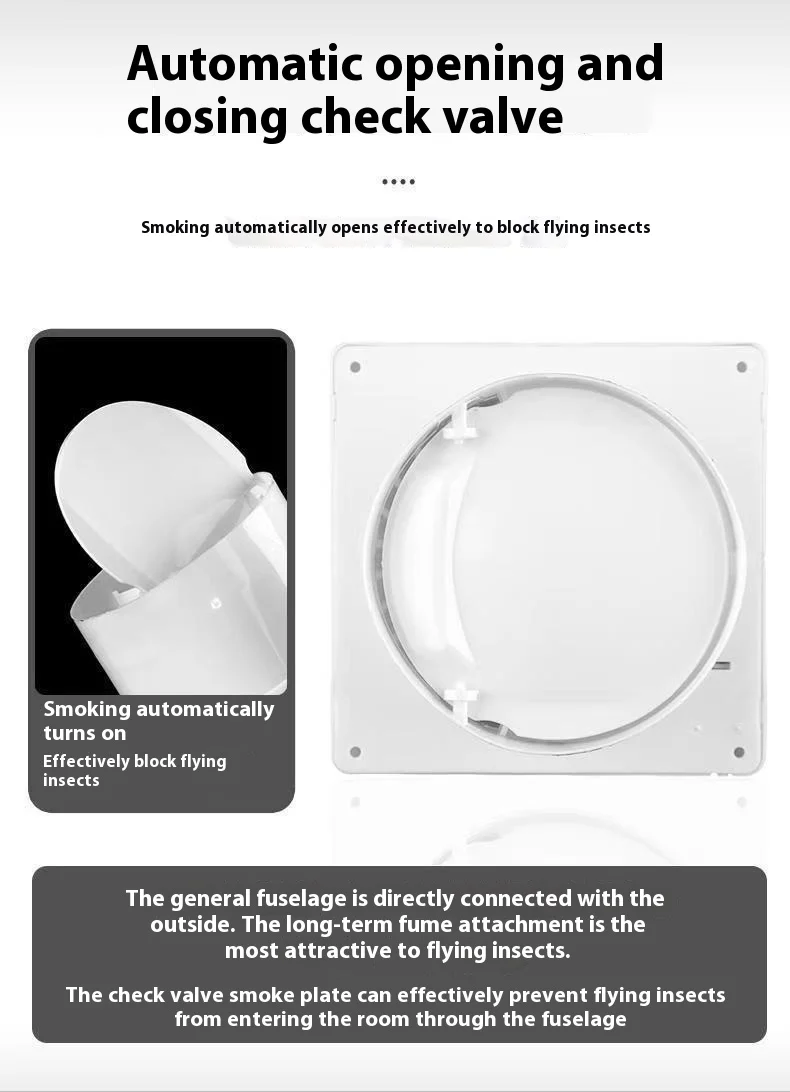 220v 4 polegadas 6 polegadas 8 polegadas pendurado na parede ventilador branco pequeno extrator exaustores banheiro ventilador de cozinha