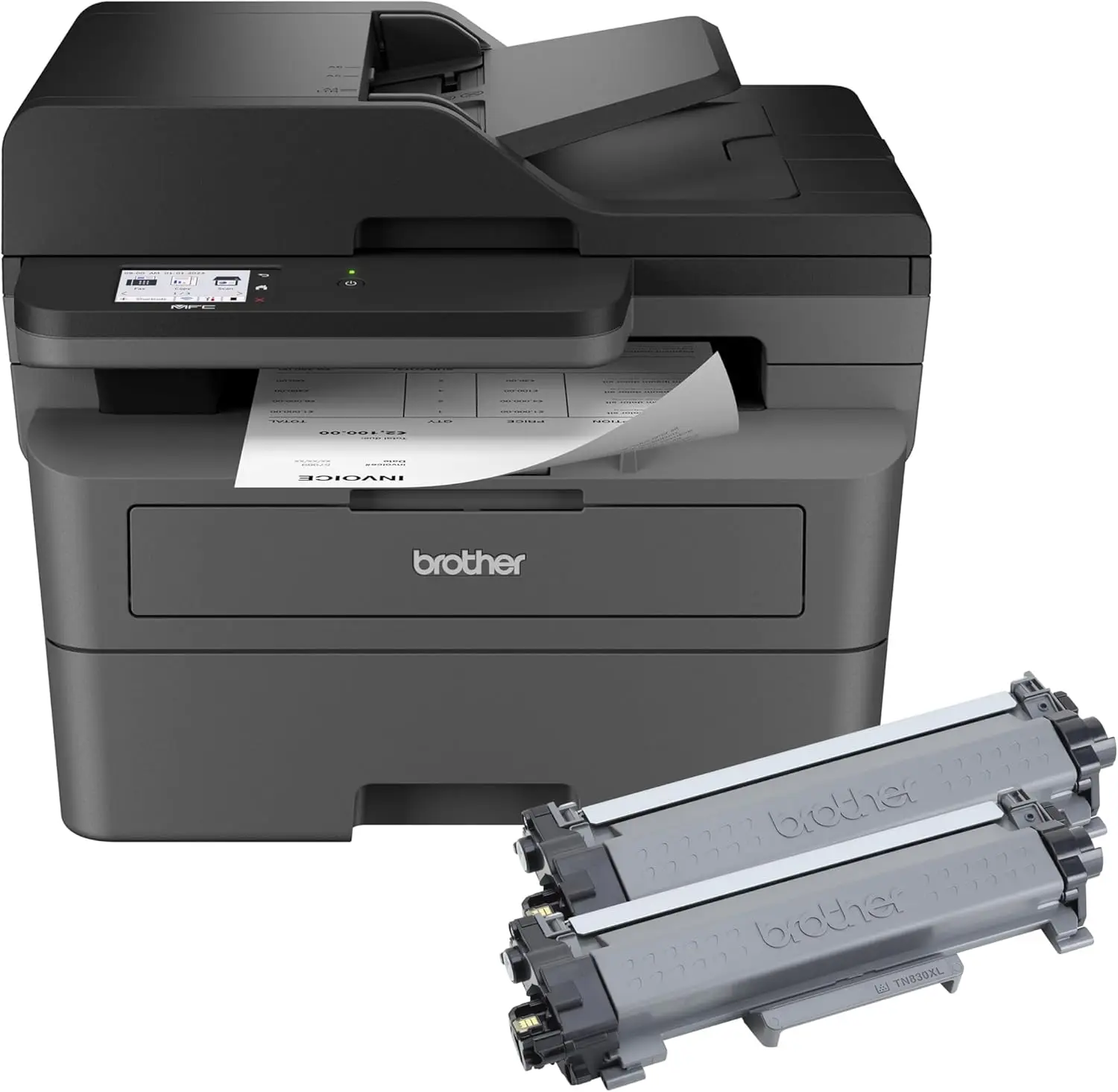 MFC-L2820DW XL Wireless Compact Monochrome All-in-One Laser Printer with Copy, Scan and Fax, Amazon Dash Replenishment Ready