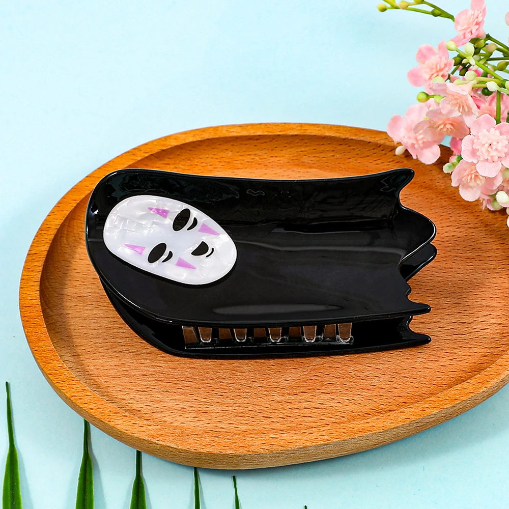 مخالب شعر للهالوين باللونين الأبيض والأسود، مناسبة لإكسسوارات الشعر لتزيين حفلات الهالوين