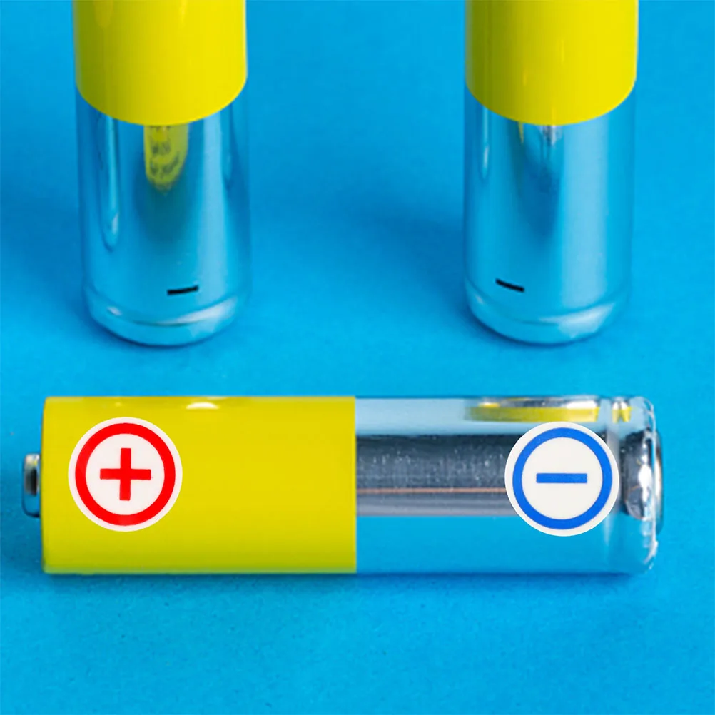 

4 Sheets 12mm PVC Power Polarity Stickers Red Blue Labels Warning Safety Signs Traffic Symbols Terminals Marker
