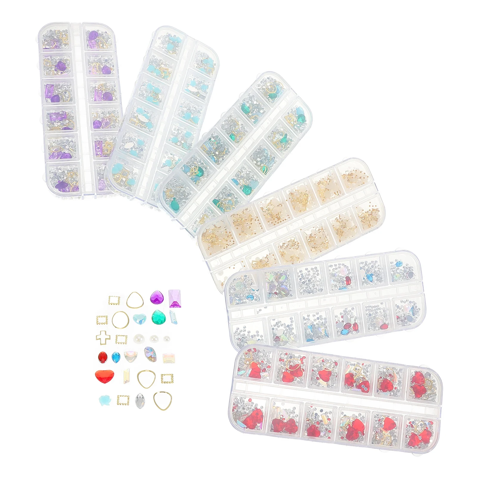

Rhinestones Nail Art Sticking for Nails Manicure DIY Accessories Glass Drill Decoration Home Salon Use Fit Natural False Nails