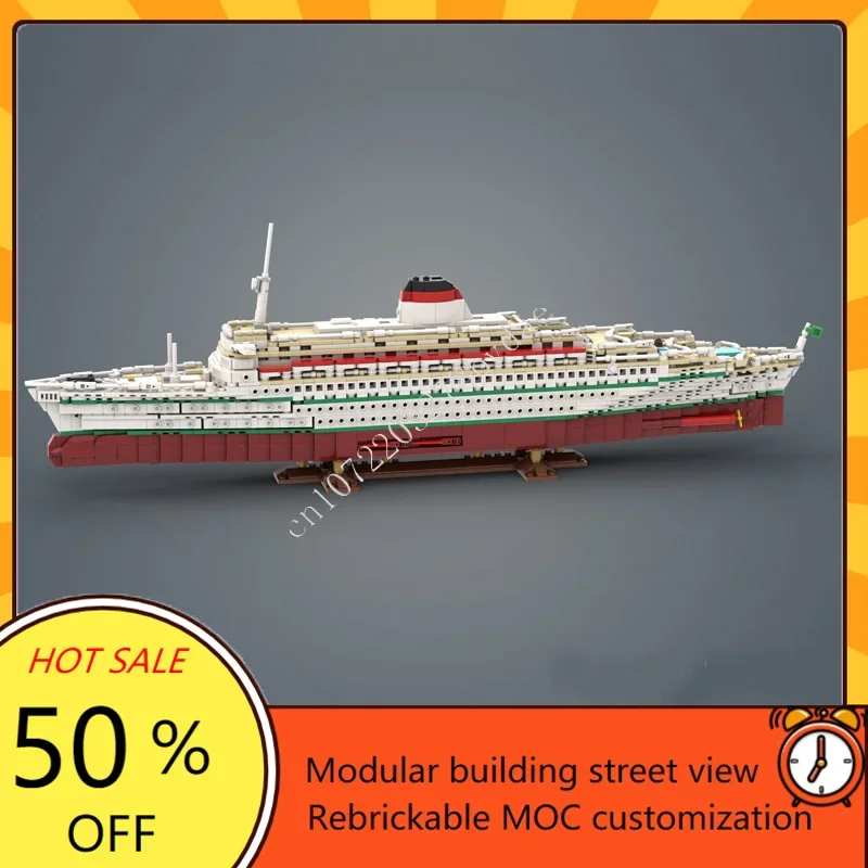 2489PCS MOC Leonardo Da Vinci ship Custom Puzzles Warship Technical Set DIY Assembly Technology Creative Kids Puzzle Xmas Gifts