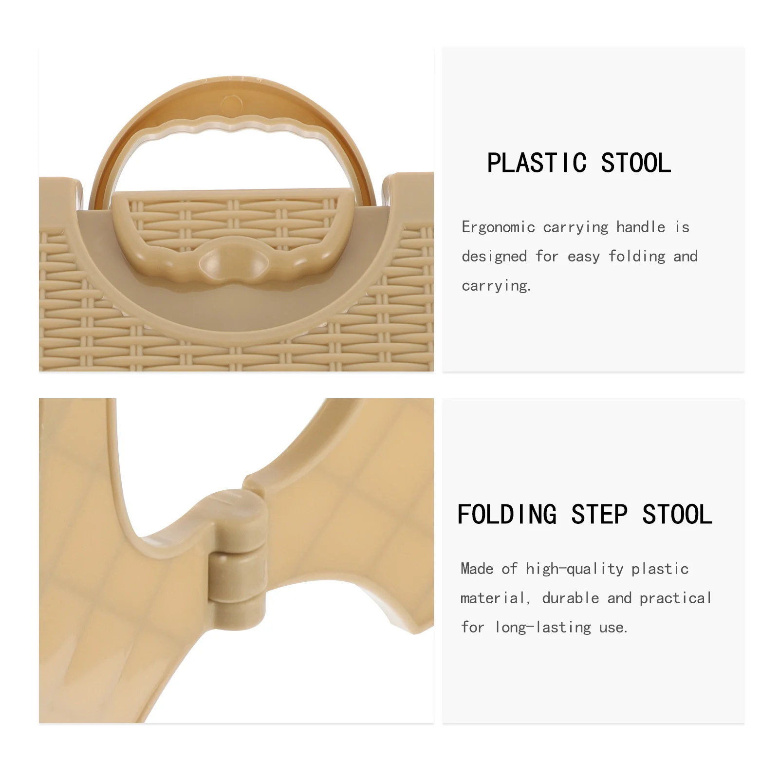 

Plastic Folding Stool Compact Design Decorative Housewarming Gift for Friends Family Widely Used in Multiple Scenarios