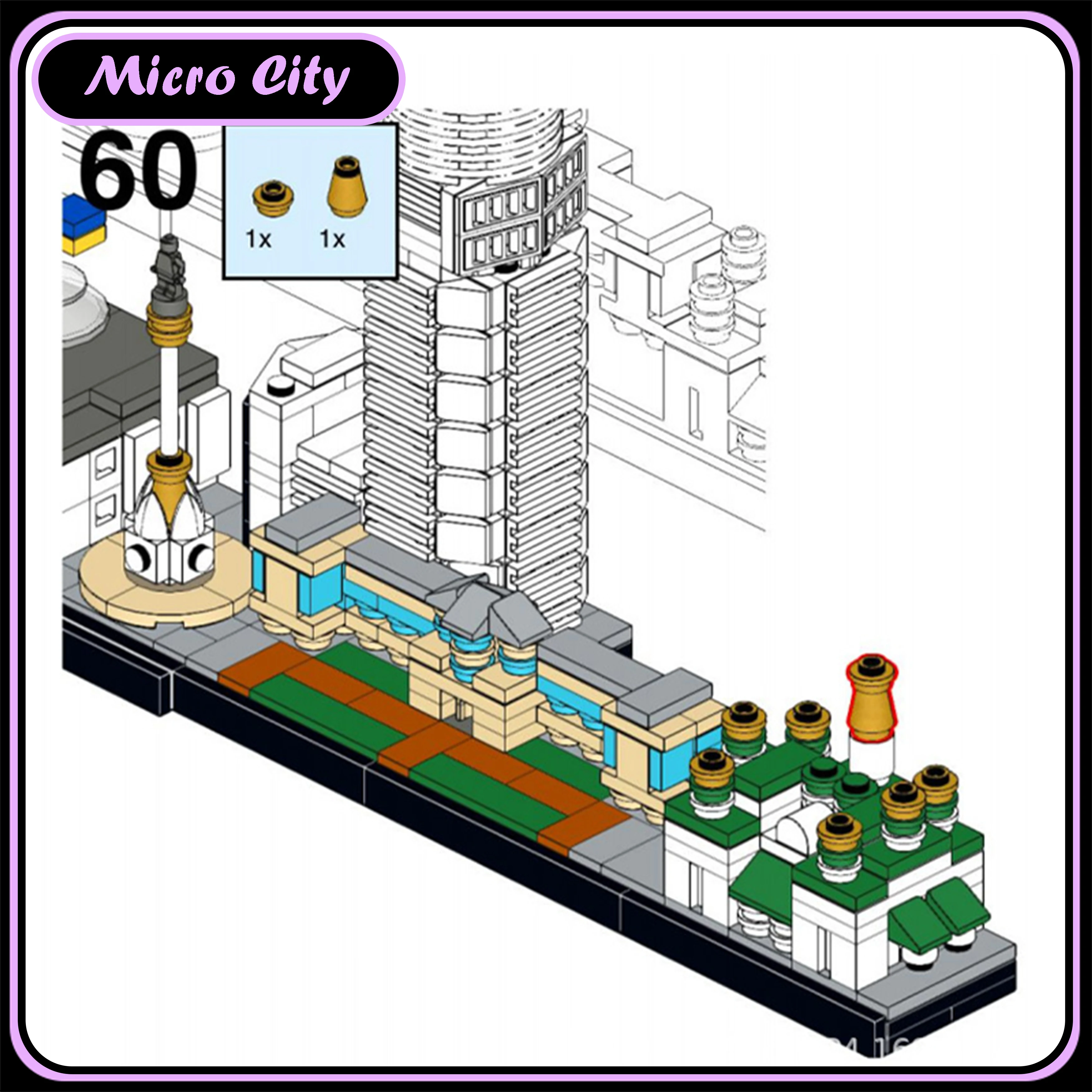 Micro MOC City Kyiv Skyline arquitectura modelo bloques de construcción DIY exhibición creativa juguete para regalo conjunto coleccionable modelo regalo