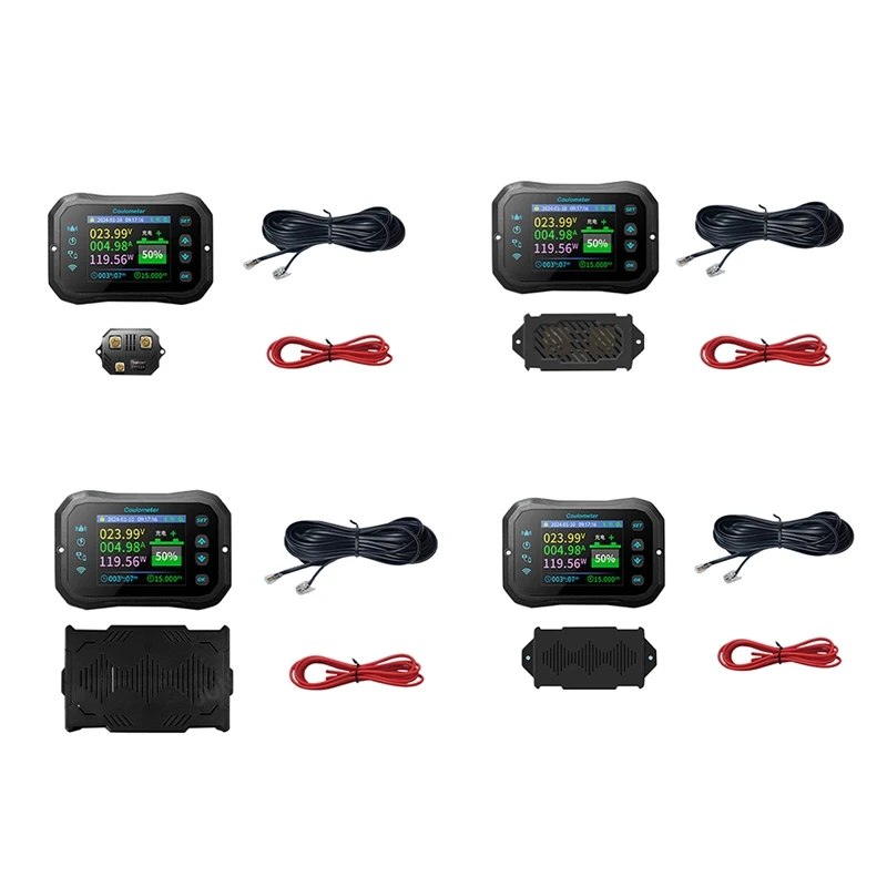 ABKY-Wifi Coulomb Meter- Power Volt-Ammeter For Lithium & Lead Acid Batteries, RV Battery Capacity Indicator & Monitor