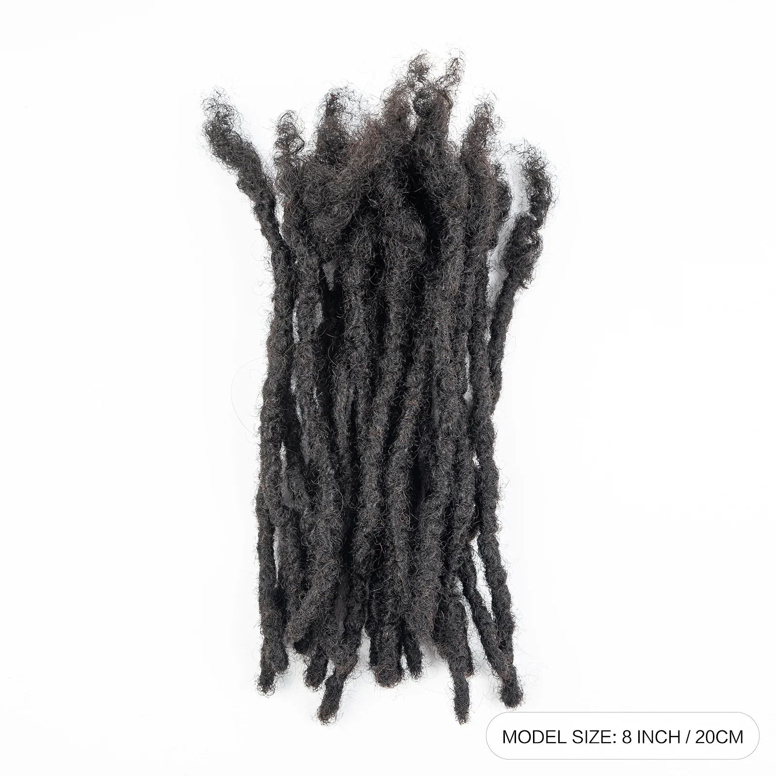 0,1-0,6 cm 4-8 Zoll 100% Echthaar Inter-Loc-Extensions, handgefertigte Dreadlock-Extensions für Männer, Frauen und Kinder, können gefärbt werden – Detail 5