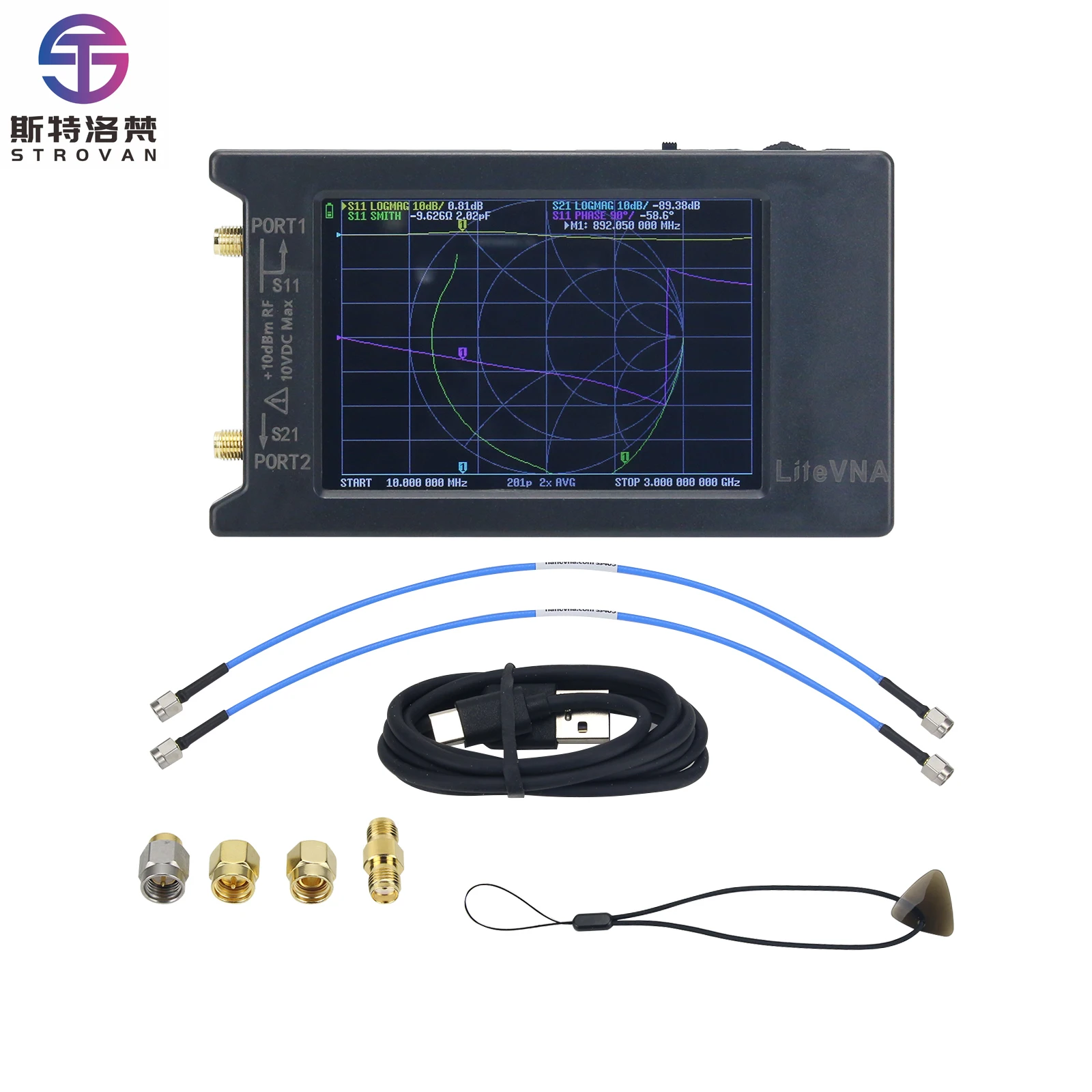 LiteVNA-64 VNA Analyzer 50KHz-6.3GHz Portable Vector Network Analyzer Antenna Analyzer with 4