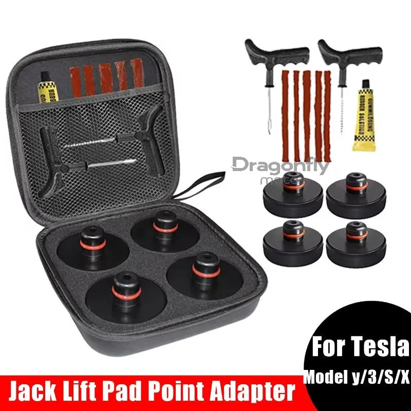 For Tesla Rubber Lifting Jack Pad Adapter Tool for Tesla Model 3/Y/S/X 2017-2024 Accessories Tire Repair Tool Lifting Jack Pad