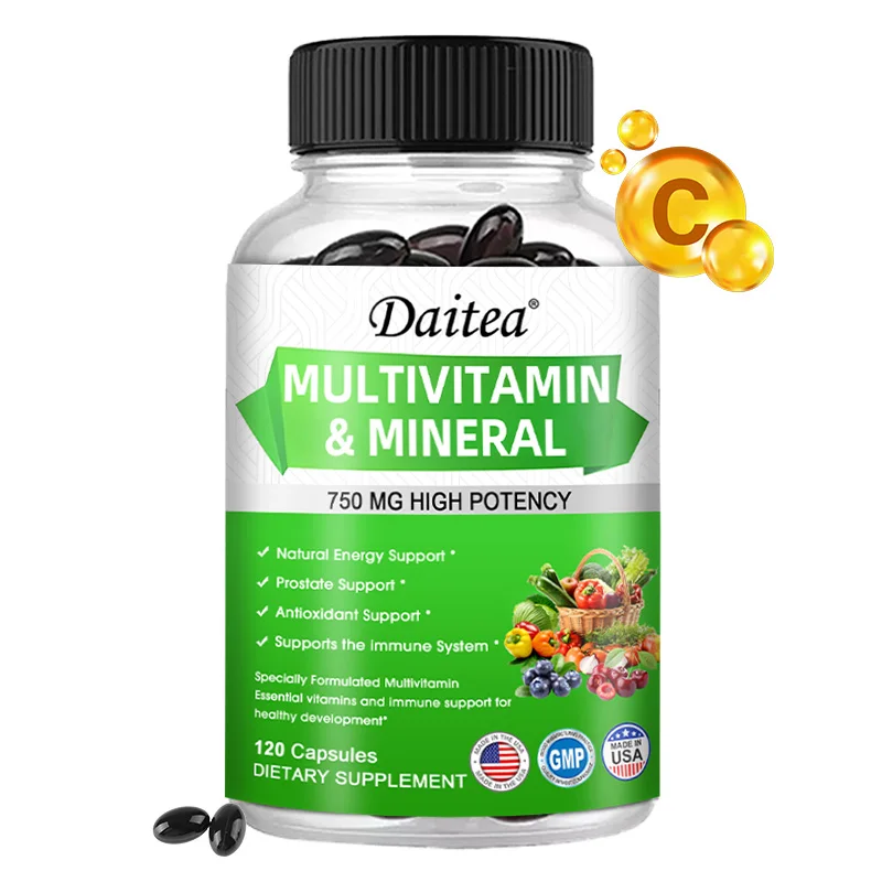 

Multivitamin Supplement Capsules - with Vitamins and Minerals - Boost Energy Levels, Boost Immunity, Antioxidant, 120 Capsules