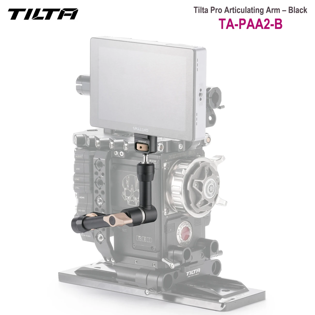 TILTA TA-PAA-B  / TA-PAA2-B Pro Articulating Arm – Black  Include 1/4\