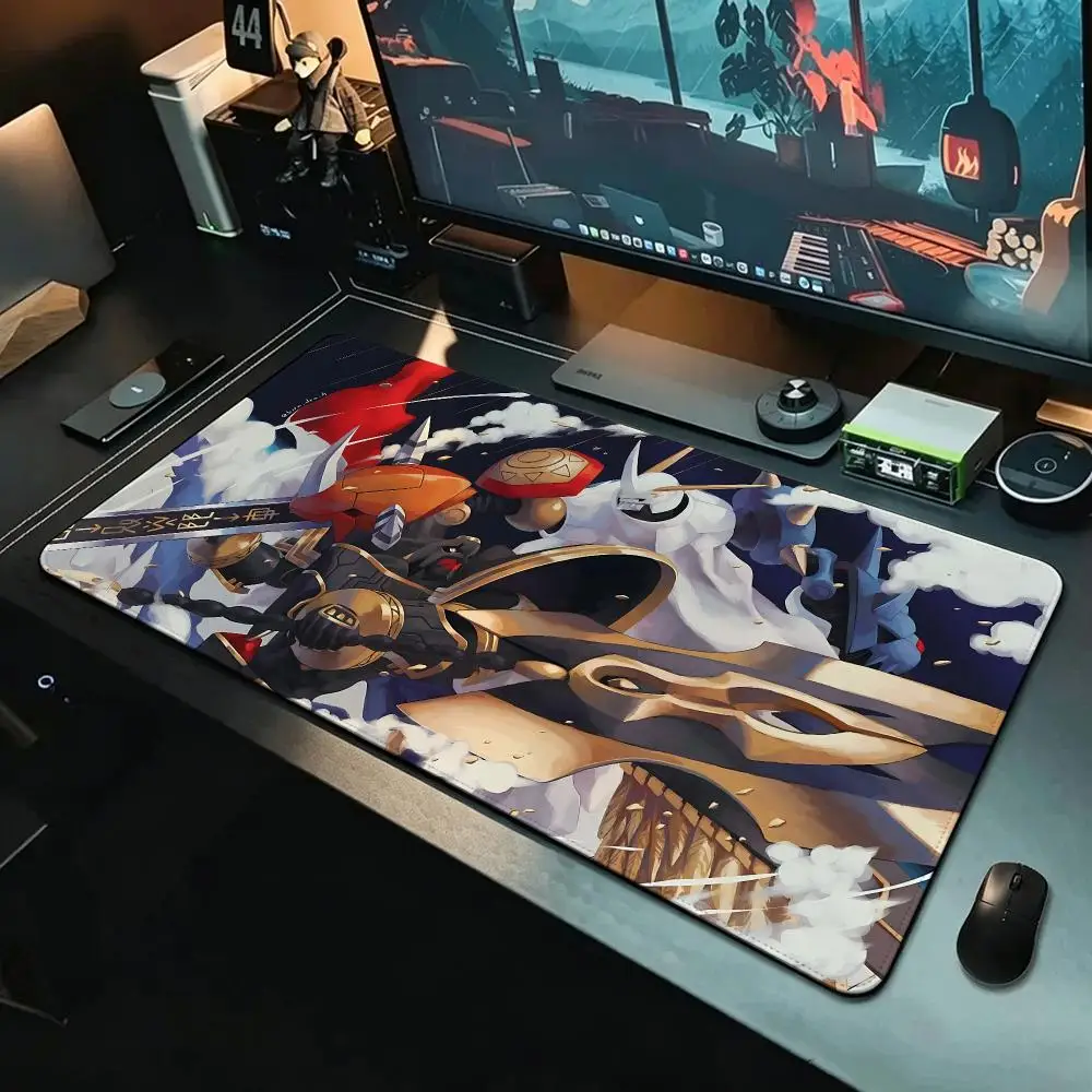 anime Digimon Mouse Pad MousePad Stitched Edge Waterproof Desk Mat Anti‑Slip Rubber Base for PC Laptop Gaming Office